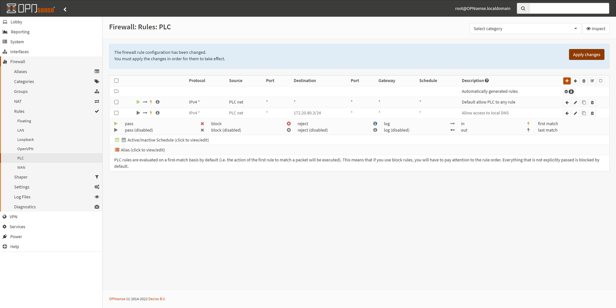 Providing access from the PLC network to the internet