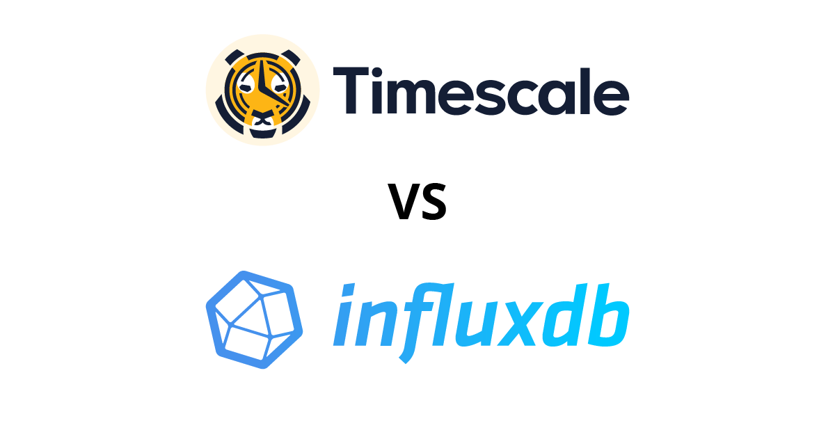 Logos of timescaleDB and influxDB