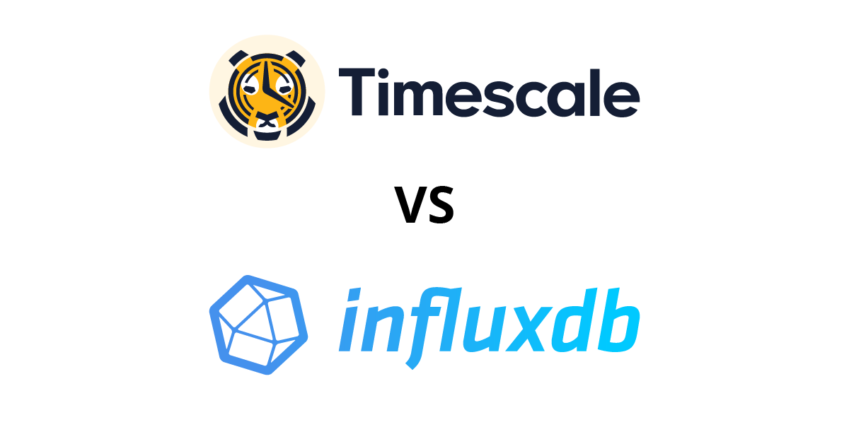 Logos of timescaleDB and influxDB