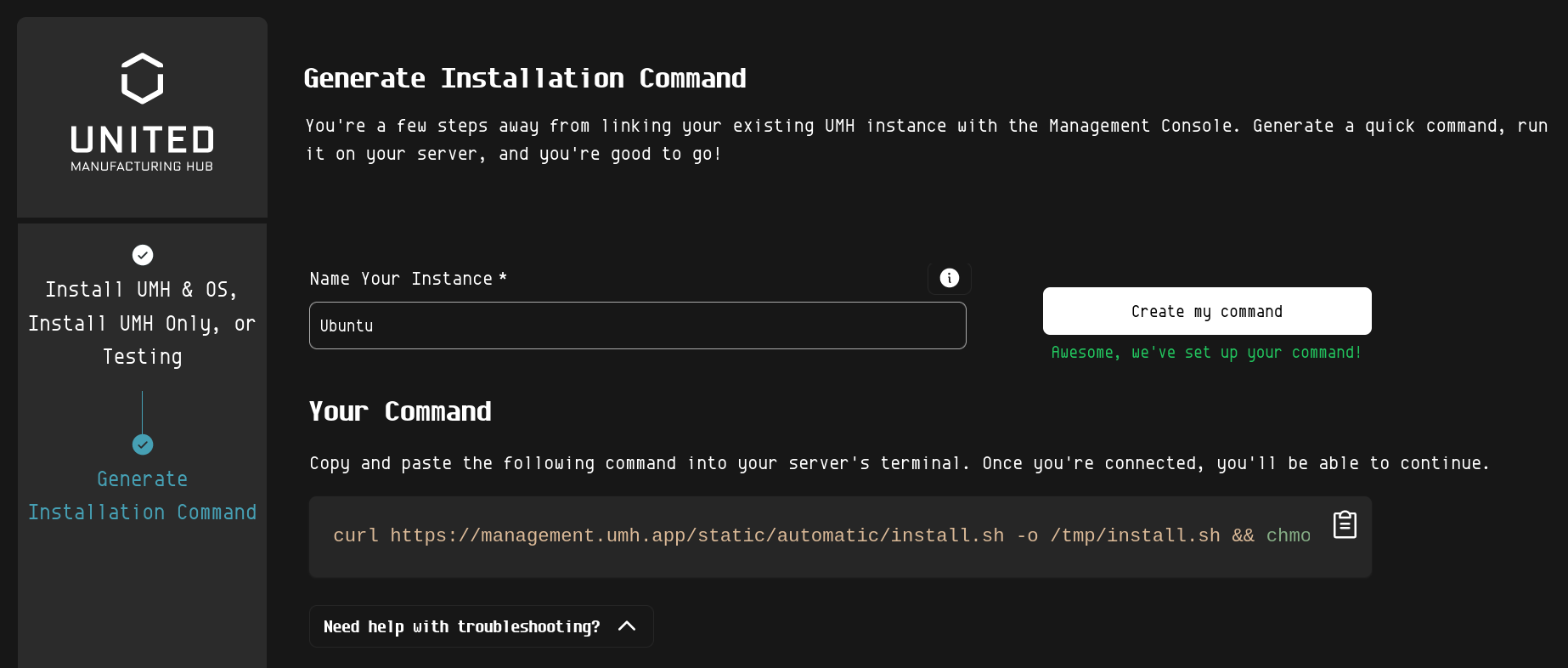 Installing the UMH on EC2 using Ubuntu